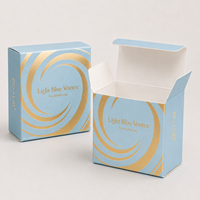 Boîte d'emballage en carton pliable personnalisée avec finition dorée, pour savon, bougie, parfum, cosmétique, emballage cadeau