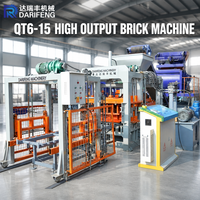 Machine de fabrication de blocs de béton QT6-15 pour pavés emboîtables, blocs pleins et creux, prix de la machine à fabriquer des briques en béton