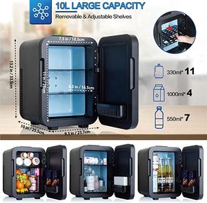 8/10 л Черный портативный холодильник-термобокс для автомобиля и дома с функциями охлаждения и подогрева - Product Image 5