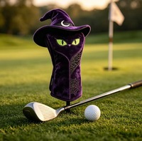 Copricapo da golf di Halloween 3D: set di coperture in poliestere per driver, fairway e ibridi a forma di pipistrello, zucca, mago, gatto, scheletro