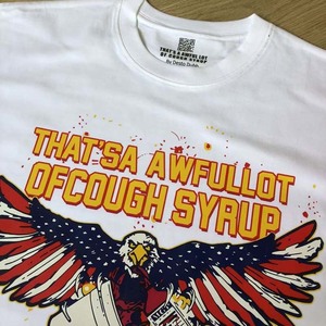 T-shirt de luxe de marque célèbre en coton lavé personnalisé pour hommes, motif 'THAT'S a AWFUL LOT of COUGH SYRUP', 100% coton, vente en gros - Product Image 4