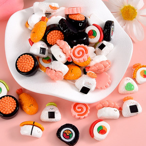 Breloques <span class=keywords><strong>en</strong></span> <span class=keywords><strong>résine</strong></span> <span class=keywords><strong>en</strong></span> forme <span class=keywords><strong>de</strong></span> mini-boulettes <span class=keywords><strong>de</strong></span> riz pour sushi, accessoires <span class=keywords><strong>de</strong></span> maison <span class=keywords><strong>de</strong></span> poupée pour loisirs créatifs DIY, vente <span class=keywords><strong>en</strong></span> gros - Product Image 2