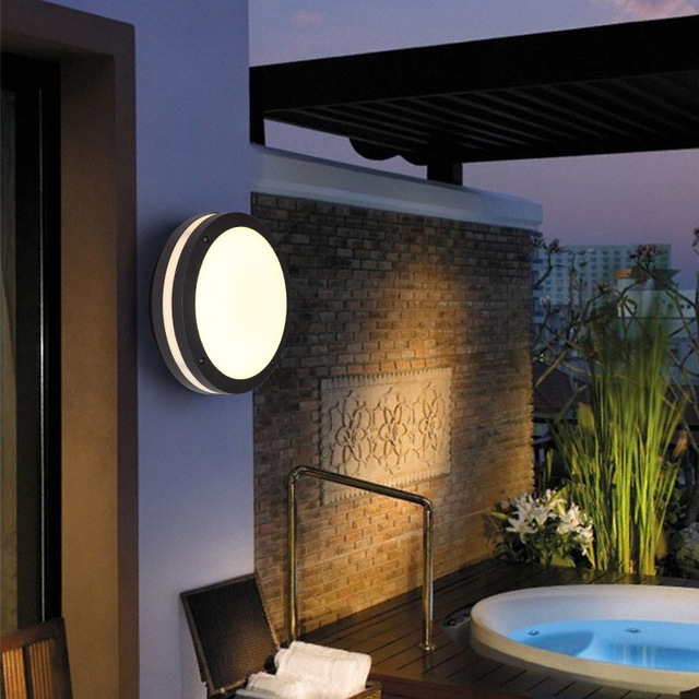 Modern 20W 30W 40W LED Bulkhead Lighting Wall-Mounted Ceiling Lamp for Outdoor IP65 Aluminum Plastic Base 6000K 4000K Color