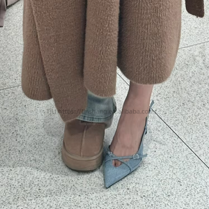 Nouvelles sandales à talons aiguilles pointus en jean pour femme - Tendance estivale et élégance - Product Image 5