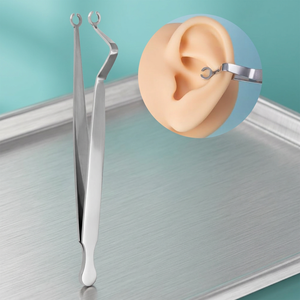 Ear Cartilage <b>Piercing</b> <b>Clamps</b> Stainless Steel Manual ENT Surgical Instrument Class I Tool for Precise Ear Procedures - Product Image 3