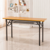 Table de conférence pliante en métal avec plateau en mélamine, idéale pour les salles de formation, les salles de conférence et les restaurants d'hôtel