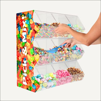RAYYI Boîte distributrice de bonbons en plexiglas acrylique personnalisée Présentoir de friandises transparent