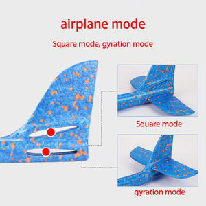 Aereo giocattolo 3D in EPP OEM 2026 all'ingrosso, grande da 48 cm, per esterni, aliante, per bambini, in schiuma, lancio a mano, 2 modalità di <span class=keywords><strong>volo</strong></span> - Product Image 5