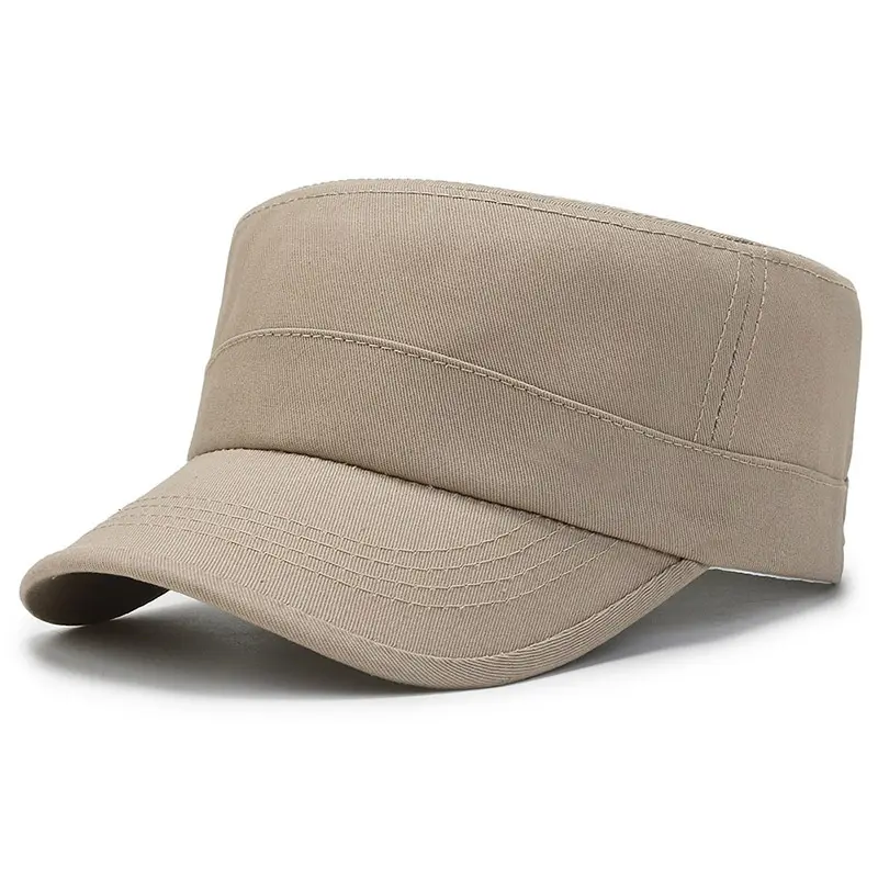 Cotton Flat Top Hat Adjustable Fisher Men Women Cadet Tactics Cap Unique Design Vintage Four Seasons