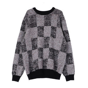 Personnalisé OEM & ODM Nouveau Pull à manches longues en jacquard à carreaux de haute qualité pour hommes Mode masculine Vêtements de rue Pull d'hiver pour hommes - Product Image 2