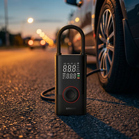 Gonfleur de pneus portable avec écran LCD et lumière d'urgence pour voiture, vélo, matelas pneumatique - 150 psi