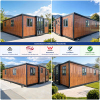 Maison conteneur préfabriquée extensible de 30 à 40 pieds, design de luxe clé en main, conforme aux normes australiennes, avec 1, 2, 3, 4 ou 5 chambres, mini-maison ou logement annexe