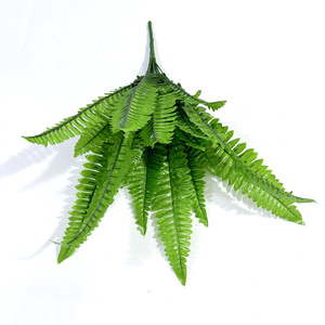 Mur végétal artificiel en forme de fougère verte, 55 cm de haut, feuilles simulées pour la décoration intérieure - Product Image 1