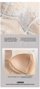 Top Sottoveste Estivo Sexy in Pizzo a Contrasto Stile Francese con Pizzo Ciglia, Push-Up Senza Ferretto, Senza Schienale, con Reggiseno Staccabile ODM - Product Image 4