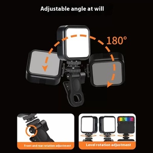 Mini lampe rvb portable pour éclairage de caméra vidéo en direct avec clip flash pour vidéo conférence <span class=keywords><strong>photo</strong></span> annulaire de photographie - Product Image 4