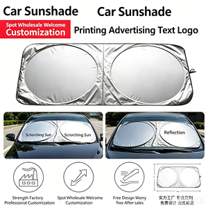 Parasole Auto Lussuoso FKUN Argento per Parabrezza Laterale e Anteriore, <span class=keywords><strong>Tessuto</strong></span> Morbido Impermeabile Spesso 3mil, Blocco UV 99%/IR 90% - Product Image 5
