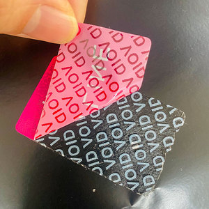Individueller Aufkleber Garantiesiegel Aufkleber Void Blau Rot Farbige Sicherheits-Barcode-Etiketten Fälschungssichere Aufkleber - Product Image 4