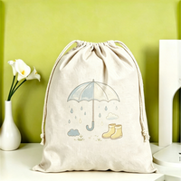 Pochette en toile écologique recyclable avec cordon de serrage et motif de dessin animé, emballage cadeau promotionnel pour infirmières, voyageurs, utilisation en extérieur