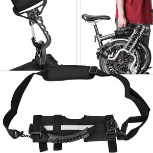 Manillares plegables para bicicleta con correa de transporte universal para scooter, metal negro, para bicicletas plegables Brompton - Product Image 2