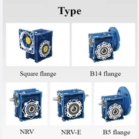 RV Worm Reducer Gearbox NMRV63 90 110 Worm Gear Drive rasio transmisi 50 100 torsi besar pengurang kecepatan untuk Stepper Motor 1,5 kW