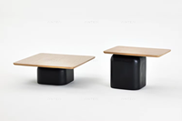 Meuble de table en acier en bois de chêne modernisme minimal table basse moderne tables basses pour salon mobilier de maison moderne