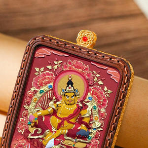 Thangka de décoration intérieure peinte à la main, représentant Manjushri, Bouddha de la médecine, Palden Lhamo, Jambhala jaune, Tara verte, Wuye Buddha, Tsa Tsa - Product Image 4