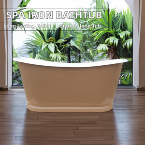 Tối màu be sang trọng <span class=keywords><strong>Spa</strong></span> gang bồn tắm phong cách truyền thống freestanding ngâm tắm cho phòng tắm biệt thự bao gồm drainer - Product Image 1