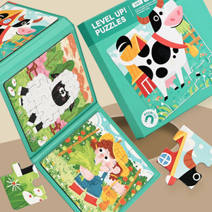 Livre <span class=keywords><strong>de</strong></span> puzzle éducatif en bois 3-en-1 pour enfants <span class=keywords><strong>de</strong></span> 3 à 8 ans, thèmes animaux, océan, <span class=keywords><strong>dinosaures</strong></span>, <span class=keywords><strong>contes</strong></span> <span class=keywords><strong>de</strong></span> fées et circulation - Product Image 2