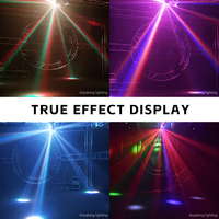 Luz Estroboscópica Láser de Haz Móvil de 120W y 16 Ojos, Luz Láser RG LED RGBW 3 en 1 Controlada por DMX para KTV, Discoteca, Espectáculos en Vivo