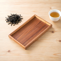 Plateau à thé en bois de noyer de style chinois de qualité supérieure pour le salon, pour servir des collations, des desserts et des ensembles de thé, élégant plateau de service en bois