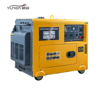 Générateur diesel silencieux triphasé VISION DG6500LN 5KW avec démarrage électrique, option ATS portable
