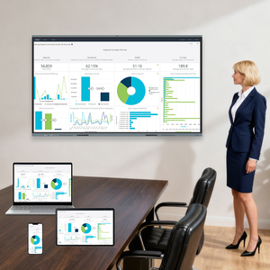 <span class=keywords><strong>Pizarra</strong></span> digital montada en la <span class=keywords><strong>pared</strong></span> Android 14 Win 10 sistema dual 55 65 75 86 100 pulgadas enseñanza inteligente tableros interactivos con cámara - Product Image 2