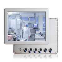 Computadora Industrial Integrada de Aleación de Aluminio Resistente, Pantalla Táctil Resistente al Agua IP67 de 15 Pulgadas