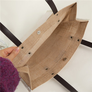 Wholesale Promotional Rural <strong>Jute</strong> <strong>Tote</strong> <strong>Bag</strong> Designer <strong>Tote</strong> Hand <strong>Bag</strong> Cheap Price Big Shoulder <strong>Tote</strong> <strong>Bag</strong> with <strong>Custom</strong> <strong>Printed</strong> logo - Product Image 3