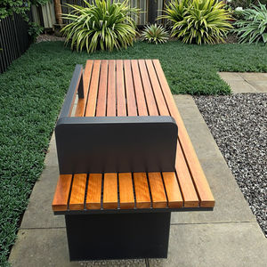 Banco moderno do estilo WPC com pernas de aço galvanizado Assentos públicos ao ar livre para parques urbanos e jardins Bancos ao ar livre do parque - Product Image 2