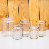 Grande Vente : Bocal de Rangement en Verre Rond et Droit de 30ml à 1000ml, Vide, Hermétique, pour Cornichons, Aliments, Confitures, avec Couvercle en Fer Blanc