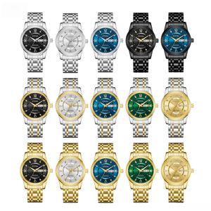 Wholesale business quartz <b>wristwatch</b> with dual calendar and diamond inlay for men from the original manufacturer. - Product Image 5