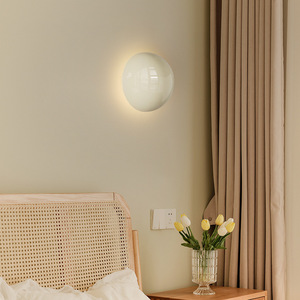 Minimalist Creamy Wall <b>Lamp</b> Vintage Bauhaus Style LED Ambient Light for Master Bedroom Bedside Living Room <b>Study</b> Background Wall - Product Image 3