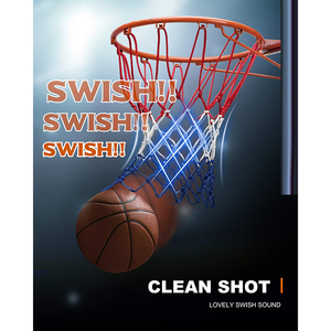 Filet de basket-ball robuste et résistant aux intempéries, anti-éclatement, pour terrain de sport, cour, aire de jeux, adapté aux utilisations en extérieur et en intérieur, pour paniers standard. - Product Image 4