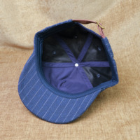 Gorra de Béisbol Personalizada de 5 Paneles con Rayas, Bordado de Marca, Hebilla Metálica Ajustable