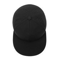 Casquette ajustée perforée au laser imperméable vierge, style hip-hop, 6 panneaux, fermeture snapback – Grande Vente