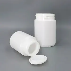 Commercio all'ingrosso bianco vuoto HDPE plastica gomma da masticare bottiglia con copertura antifurto integratore di plastica capsule per bottiglie