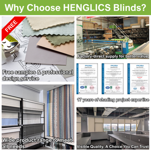 Henglics 100% UV bảo vệ màn được xây dựng trong con lăn Rèm dễ dàng nhãn hiệu Shades nhà văn phòng khách sạn Đồng bằng kỹ thuật dù để che nắng - Product Image 6