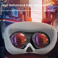 Pour lunettes PICO 4 VR 2 paires de Film d'objectif + 2 pièces de Film de panneau