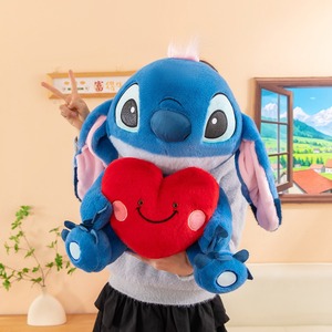 Boneka Stitch Merah Grosir Hadiah Ulang Tahun Valentine Karakter Kartun Stitch Boneka Plush Terbaik untuk Anak Perempuan - Product Image 1