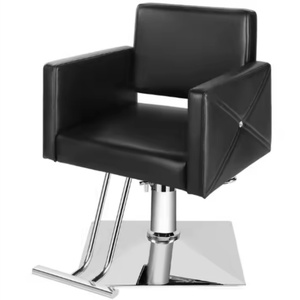 Chaises de barbier classiques d'occasion à vendre / Chaise de coiffeur / Chaise de barbier noire - Product Image 4