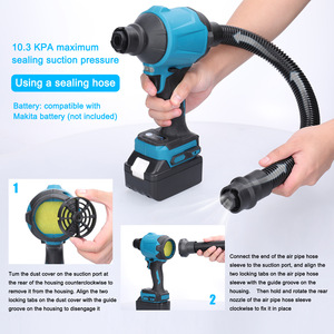 Bnmj เครื่องเป่าลมไร้สายอเนกประสงค์แบบ DIY แบตเตอรี่21V แบบไร้แปรงถ่านฟังก์ชั่นการดูดฝุ่น6.5Ah เกรดอุตสาหกรรม1.1M/นาที21V - Product Image 1