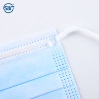Masque facial jetable médical EN14683, vente directe d'usine SJ Professional, ASTM F2100 niveau 3, masque chirurgical 3 plis