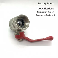 Válvula de Bola de Latón PN20 Manual Resistente a Altas Temperaturas con Mango Largo de Aluminio y Extremos Roscados Hembra/Macho, Personalizable OEM