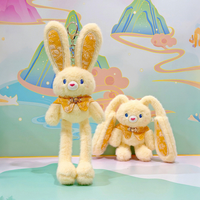 Nouveauté : Porte-clés poupée lapin en peluche amusant de style chinois, avec oreilles mobiles, pendentif de sac créatif, Fournisseur